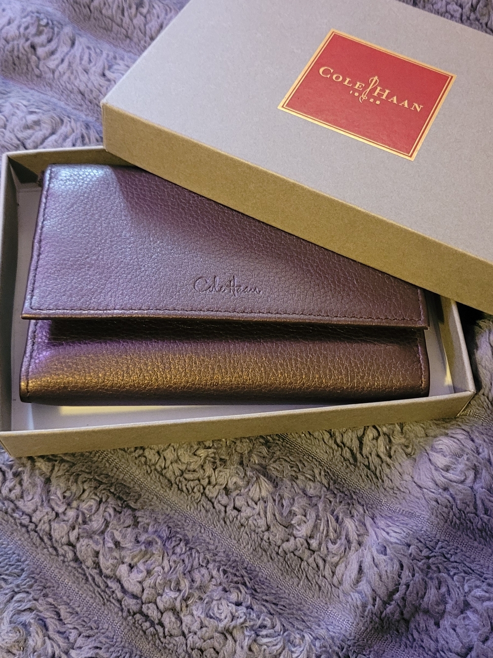 Cole Haan Women's Leather JEWELLRY Wallet - Plum